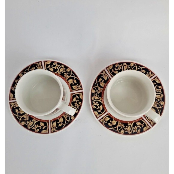 Vintage Savoy by Sango Flat Cup and Saucer set 2 pieces 8802 - Picture 3 of 6